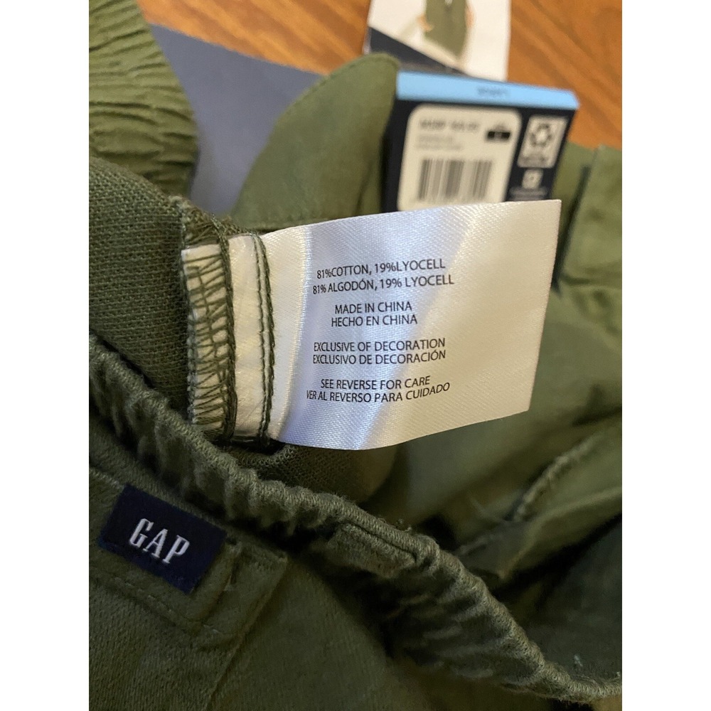 NWT Gap Twill Jogger Olive GREEN Washed Size LARGE Stretch Band New! NWT $70 - Picture 5 of 6
